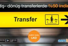 Havalimanı transfer hizmetleri rezervasyonlarında %50 indirim fırsatı! Havalimanı transfer hizmetleri rezervasyonlarında %50 indirim fırsatı!