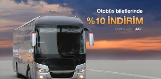 Otobüs biletlerinde %10 indirim fırsatı! Otobüs biletlerinde %10 indirim fırsatı