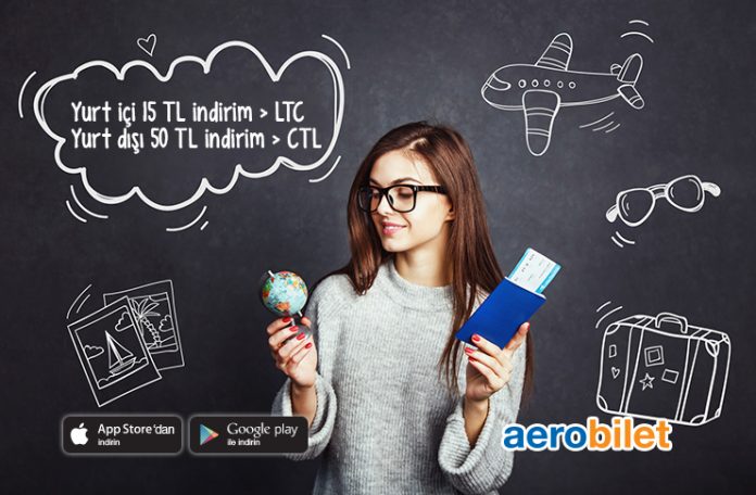 Yurt içi uçak biletlerinde 15 TL, yurt dışı uçak biletlerinde 50 TL indirim!