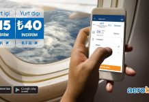 Yurt içi biletlerde 15 TL, yurt dışı biletlerde 40 TL indirim fırsatı Aerobilet’te! Yurt içi biletlerde 15 TL, yurt dışı biletlerde 40 TL indirim fırsatı Aerobilet'te!
