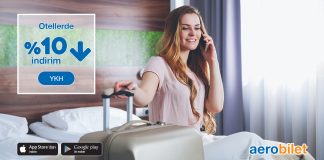 Otel rezervasyonlarında %10 indirim fırsatı hafta sonu boyunca Aerobilet’te! Otel rezervasyonlarında %10 indirim fırsatı!