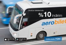 Aerobilet’te bugün otobüs biletlerinde %10 indirim fırsatını kaçırmayın!