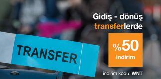 Havalimanı transfer hizmetlerinde tam %50 indirim fırsatı Aerobilet’te! Havalimanı transfer hizmetlerinde tam %50 indirim fırsatı Aerobilet'te!