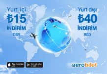 Yurt içi biletlerde 15 TL, yurt dışı biletlerde 40 TL indirim fırsatı! Yurt içi biletlerde 15 TL, yurt dışı biletlerde 40 TL indirim fırsatı!