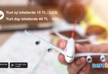 Yurt içi biletlerde 15 TL, yurt dışı biletlerde 40 TL indirim fırsatını kaçırmayın!