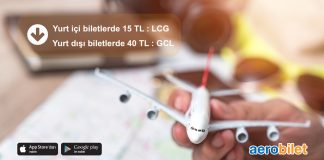 Yurt içi biletlerde 15 TL, yurt dışı biletlerde 40 TL indirim fırsatını kaçırmayın!