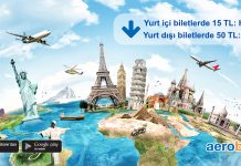 Yurt içi biletlerde 15 TL, yurt dışı biletlerde 50 TL indirim fırsatını kaçırmayın! Yurt içi biletlerde 15 TL, yurt dışı biletlerde 50 TL indirim fırsatını kaçırmayın!