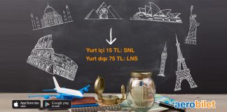 Yurt içi biletlerde 15 TL, Yurt dışı biletlerde 75 TL anında indirim fırsatı sizleri bekliyor!