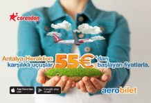 Aerobilet’ten Corendon Havayolları ile indirimli Antalya-Heraklion karşılıklı uçuş fırsatlarını kaçırmayın! Corendon Havayolları ile indirimli Antalya-Heraklion karşılıklı uçuş fırsatlarını kaçırmayın!