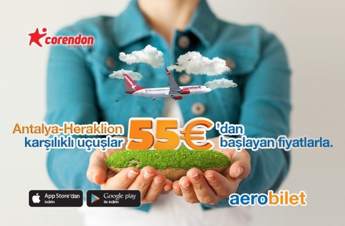 Corendon Havayolları ile indirimli Antalya-Heraklion karşılıklı uçuş fırsatlarını kaçırmayın!