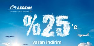 Aegean hava yolları ile %25’e varan indirimler Aegean hava yolları ile %25'e varan indirimler