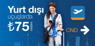 Yurt dışı uçuşlarında geçerli 75 TL indirim fırsatı sizleri bekliyor! Yurt dışı uçuşlarında geçerli 75 TL indirim fırsatı sizleri bekliyor!