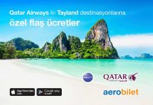 Qatar Airways ile Tayland destinasyonlarına özel flaş ücretler! Qatar Airways ile Tayland destinasyonlarına özel flaş ücretler!