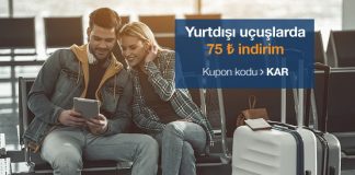 Yurt dışı uçuşlarda 75TL indirim fırsatını yakalayın! Yurt dışı uçuşlarda 75TL indirim fırsatını yakalayın!