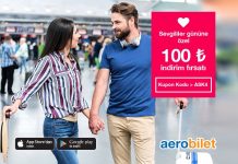 Aerobilet’ten Sevgililer gününe özel, 100TL indirimli uçma fırsatı!