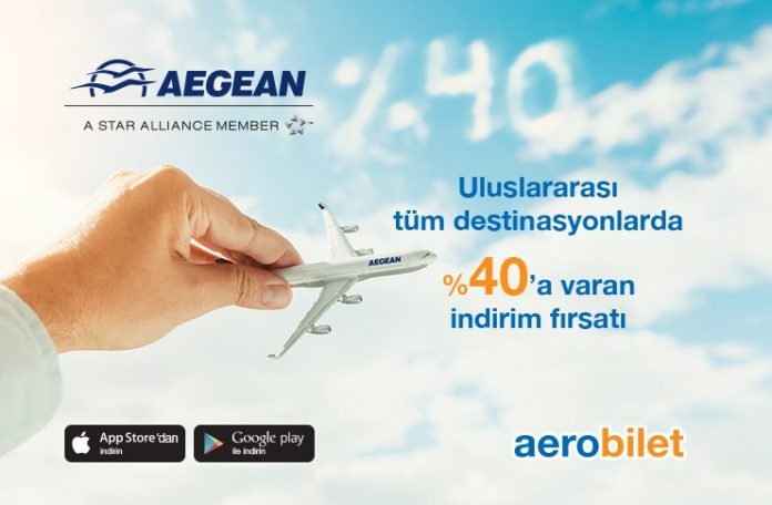 Aegean Airlines ile %40'a varan indirimli uçun