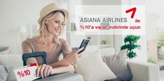 Asiana Airlines ile %10’a varan indirim fırsatı! Asiana Airlines ile %10’a varan indirim fırsatı!