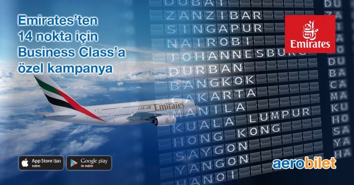 Emirates’ten 14 nokta için Business Class’a özel kampanya