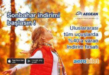 Aegean Airlines ile sonbahar indirimi başlasın! Aegean Airlines ile sonbahar indirimi başlasın!