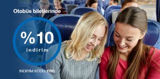 Otobüs biletlerinde %10 indirim fırsatı! Otobüs biletlerinde %10 indirim fırsatı!